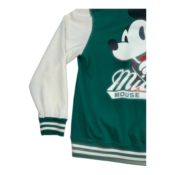 Men’s Mickey Mouse Colorblocked Fleece Varsity Bomber Jacket – Size L - Picture 10 of 13